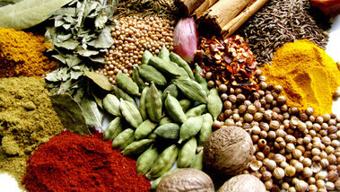 Bestrahlung von Lebensmitteln (Quelle: Paul Knott / Fotolia.de) Das Bild zeigt eine Zusammenstellung von Gewürzen und Currypulver. (Quelle: Paul Knott / Fotolia.de)