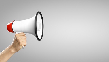 Aktuelle Bekanntmachungen (#70670217) (Quelle: Coloures-Pic / adobe.stock.com) Das Bild zeigt ein Megaphone.