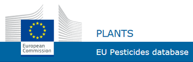 Das Bild zeigt das Logo der EU Pflanzenschutzmittel-Datenbank
